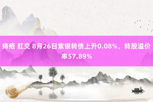 痔疮 肛交 8月26日紫银转债上升0.08%,转股溢价率57.89%