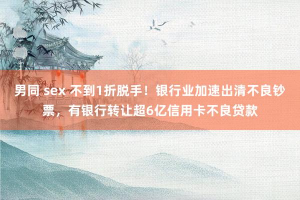 男同 sex 不到1折脱手！银行业加速出清不良钞票，有银行转让超6亿信用卡不良贷款